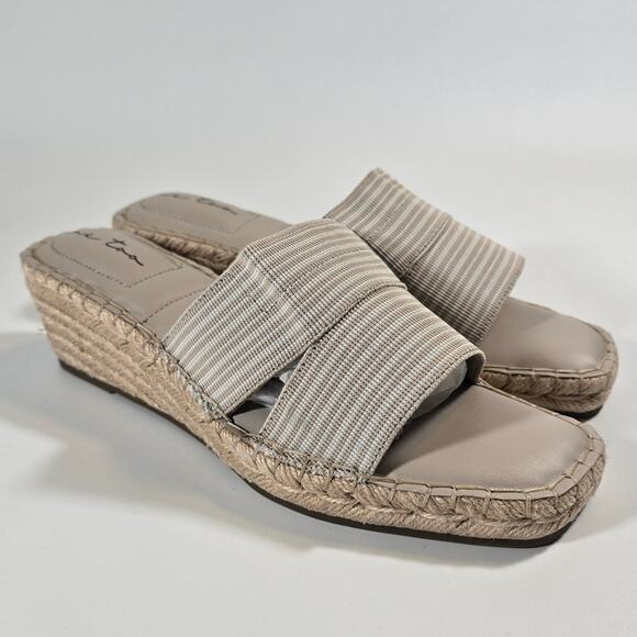 L Me Too Cayman Natural Ivory Slip On Wedge Sandals Womens Size 10 Espadrille - Picture 3 of 10